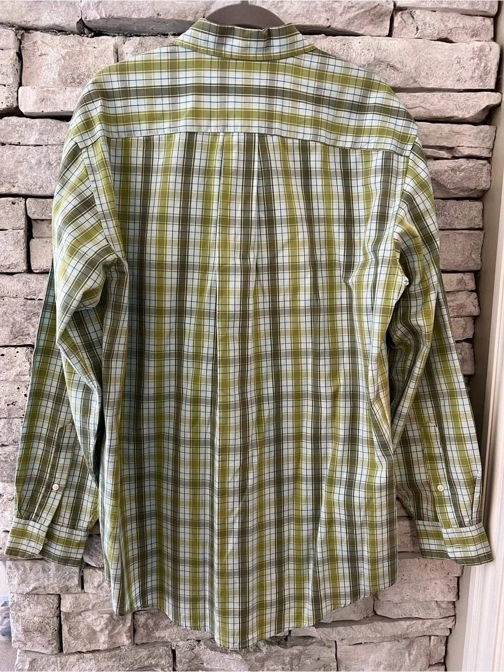 J. Crew Olive Green Plaid Long-Sleeve Cotton Button-Down Shirt